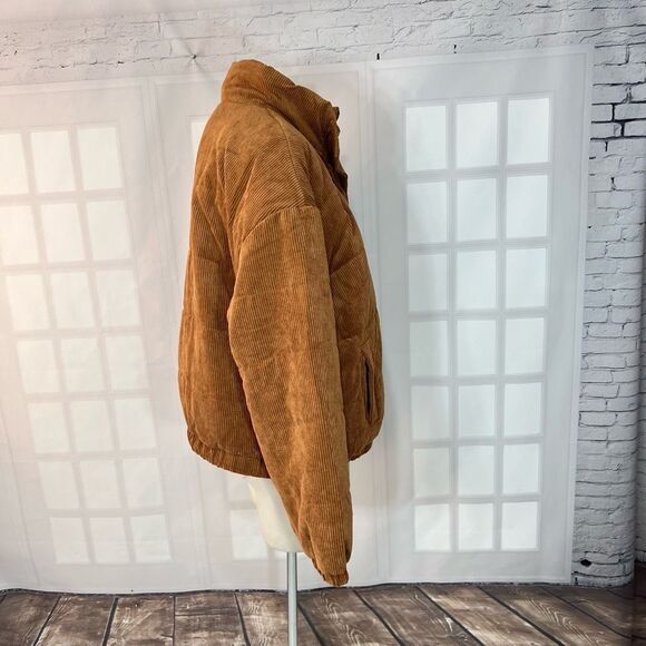 Fashion Nova NWT Camel High Neck Cover Your Tracks Puffer Jacket Size 2X - Picture 7 of 13